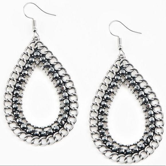 Jewelry - Mechanical Marvel – Silver Teardrop Earrings